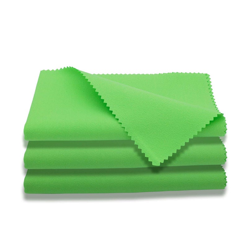 AAwipes Piano Cleaning Cloths Microfiber (3-Pack 12"x12") Plush Polishing Cloths for Musical Instruments Premium Cleaning Cloths for Guitar Violin Clarinet Trumpet Sax Universal (HCIS-1212-G-3) - Image 1